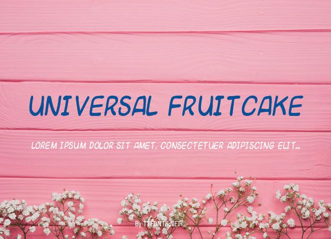 Universal fruitcake example